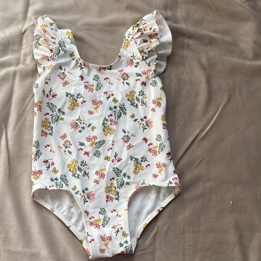 H&M Girls floral Swimsuit 9-12m
